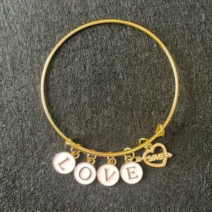 handmade bangle charm bracelet